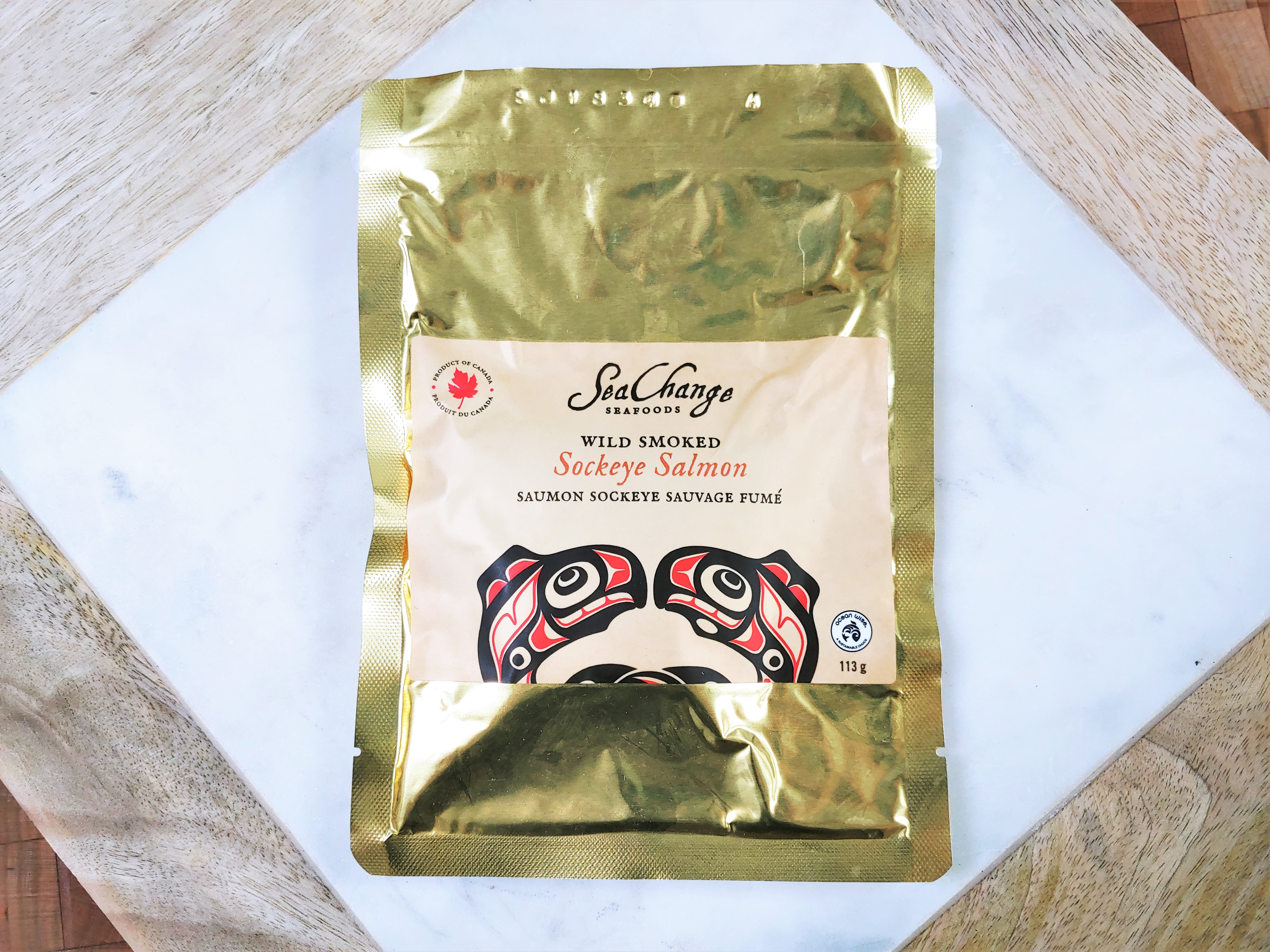 Wild Smoked Sockeye Salmon (gold foil)